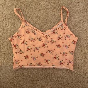 SHEIN Pink Floral Tank Top